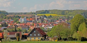 Blick auf Aulendorf Schloss und Pfarrkirche - Foto oberschwaben-welt.de